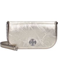 Tory Burch - Gold Leather Crossbody Bag - Lyst