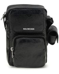 Balenciaga - Black Lamb Ovis Aries Aries Shoulder Bag - Lyst