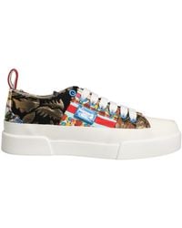 Dolce & Gabbana - Patchwork Low Top Sneakers Shoes - Lyst