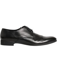 Dolce & Gabbana - Black Leather Men Derby Dress Formal Shoes - Lyst