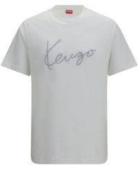 KENZO - White Cotton T - Lyst