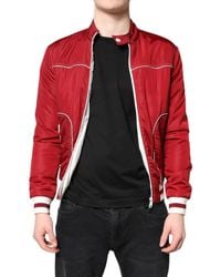 Dolce & Gabbana - Lightweight Bomber Jacket With Contrast Stitching - Lyst