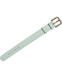 Dolce & Gabbana - Green Textured Leather Gold Buckle Belt Strap Bracelet - Lyst