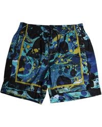 Dolce & Gabbana - Blue Marble Print Logo Men Boxer Short Swimwear - Lyst