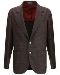 Brunello Cucinelli - Prince Of Wales Wool Blazer - Lyst