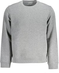 Calvin Klein - Gray Polyester Sweater - Lyst