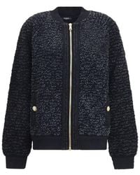 Balmain - Black Viscose Bomber - Lyst