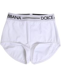 Dolce & Gabbana - White Nylon Logo Waistband Shorts Underwear - Lyst