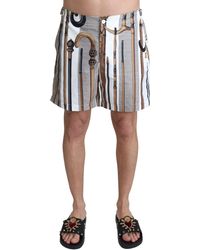 Dolce & Gabbana - Dolce Gabbana Walking Stick Swimshorts Beachwear Shorts - Lyst