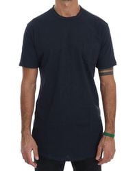 Daniele Alessandrini - Cotton Crewneck T-shirt Blue Tsh1323 - Lyst
