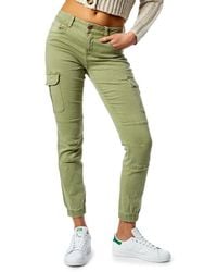 ONLY - Bicolor Cotton Cargo Pants - Lyst