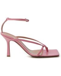 Bottega Veneta - Pink Nappa Leather 'stretch' Sandal - Lyst