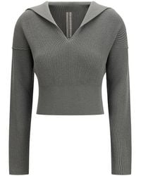 Rick Owens - Bicolor Wool Oves Aries Sweatshirt - Lyst