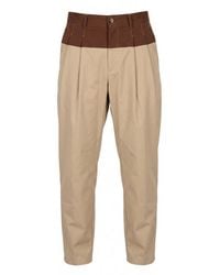 Trussardi - Beige Cotton Mens Pants - Lyst