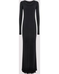 Balenciaga - Washed Black Cotton Lingerie Maxi Dress - Lyst