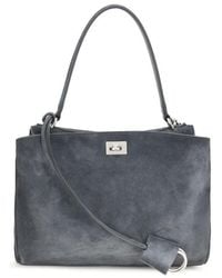 Balenciaga - Gray Calf Leather Bos Taurus Handbag - Lyst