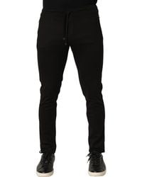 Dolce & Gabbana - Black Wool Jogger Men Sweatpants Trouser Pants - Lyst