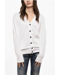 DSquared² - Lightweight Cotton Cardigan With Double Breast Pockets - Lyst