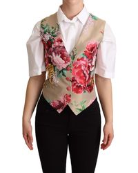 Dolce & Gabbana - Elegant Floral Sleeveless Vest - Lyst