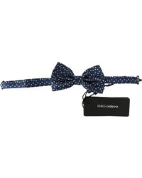Dolce & Gabbana - Polka Dots Silk Adjustable Neck Butterfly Bow Tie - Lyst