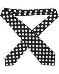 Dolce & Gabbana - Black White Polka Dot Silk Adjustable Necktie Tie - Lyst