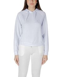 ARMANI EXCHANGE - White Viscose Hoodie - Lyst
