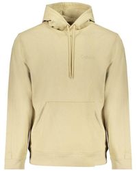 Calvin Klein - Beige Cotton Men Sweatshirt - Lyst