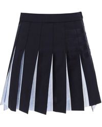 Thom Browne - 4 Bar Pleated Mini Skirt - Lyst