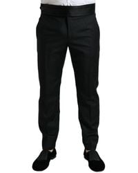 Dolce & Gabbana - Wool Pleat-front Trousers Black - Lyst
