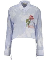 Desigual - Azzurro Cotton Shirt - Lyst