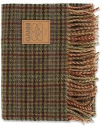 Ganni - Brown Wool Oves Aries Scarf - Lyst