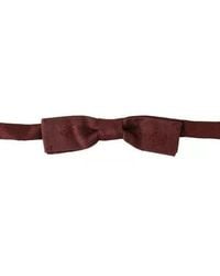 Dolce & Gabbana - Burgundy Silk Bow Tie - Lyst