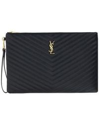 Saint Laurent - Calf Leather Bos Taurus Wallet - Lyst
