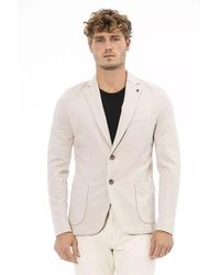 DISTRETTO12 - Beige Cotton Blazer - Lyst