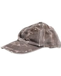 Dolce & Gabbana - Men Brown Cotton Distressed Baseball Capello Hat - Lyst