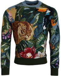 Dolce & Gabbana - Jungle Embroidered Wool-Silk Sweater - Lyst