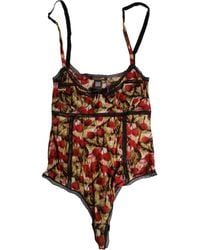Roberto Cavalli - Multicolor Cherryprint Lace Bodysuit Underwear - Lyst