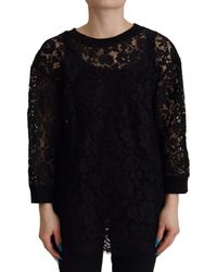 Dolce & Gabbana - Floral Lace Pullover Sicily Blouse - Lyst
