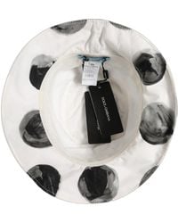 Dolce & Gabbana - White Cotton Big Polka Dot Pattern Bucket Hat - Lyst
