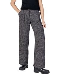 Jacqueline De Yong - Black Polyester Flared Pants - Lyst