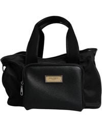 Dolce & Gabbana - Black Shoulder Strap Pet Carry Logo Plaque Bag - Lyst