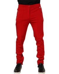Dolce & Gabbana - Red Viscose Logo Jogger Men Sweatpants Pants - Lyst