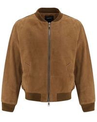 Yves Salomon - Suede Bomber Jacket - Lyst