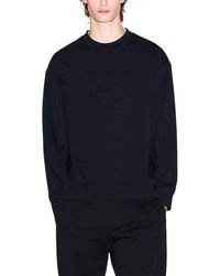 ARMANI EXCHANGE - Black Cotton Sweatshirt - Lyst