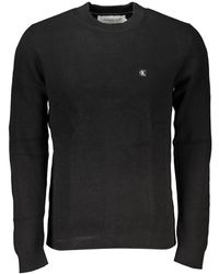 Calvin Klein - Sleek Crew Neck Sweater With Logo - Lyst