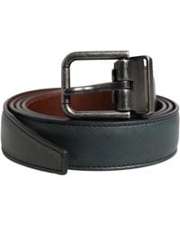 Dolce & Gabbana - Classic Leather Metal Buckle Belt - Lyst