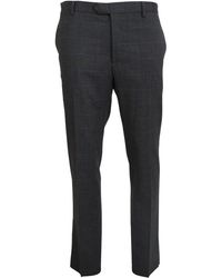 Bencivenga - Elegant Checkered Wool Dress Pants For - Lyst