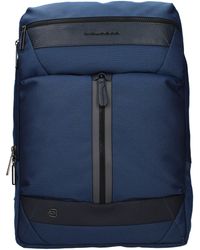Piquadro - Blue Fabric Backpack - Lyst