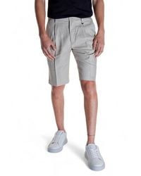 Antony Morato - Beige Linen Bermuda Shorts - Lyst