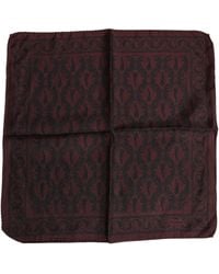 Dolce & Gabbana - Maroon Black Printed Square Men Foulard Scarf - Lyst